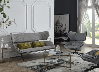 Upholstered bench Bench seat Stool Bench seat Seat furniture Design Sofa Fabric Relax Couch 130cm
